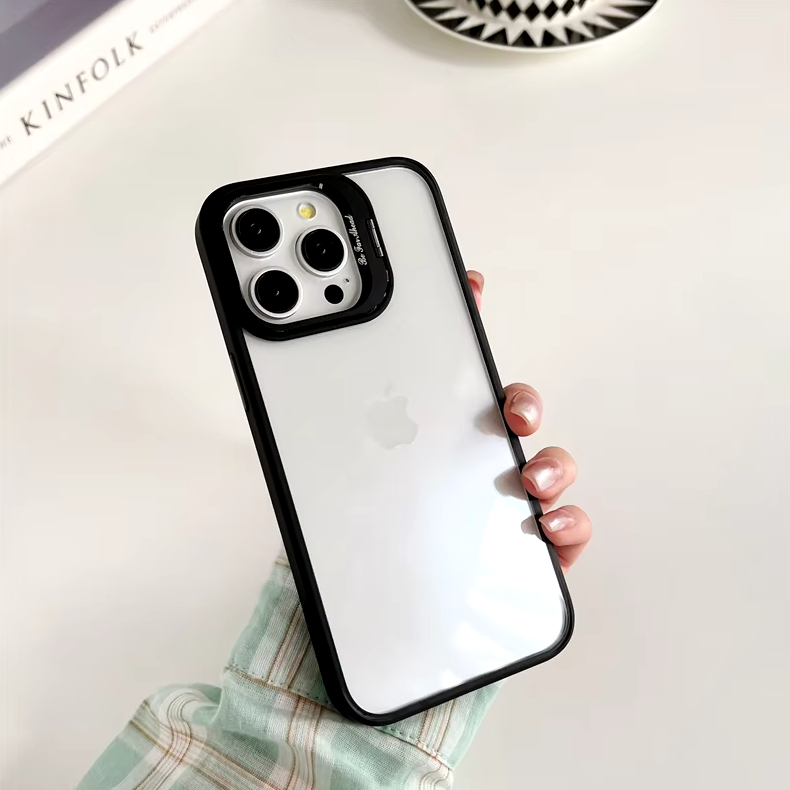Чохол YCADEN Silicon Case camera stand iPhone 12/12 Pro Black